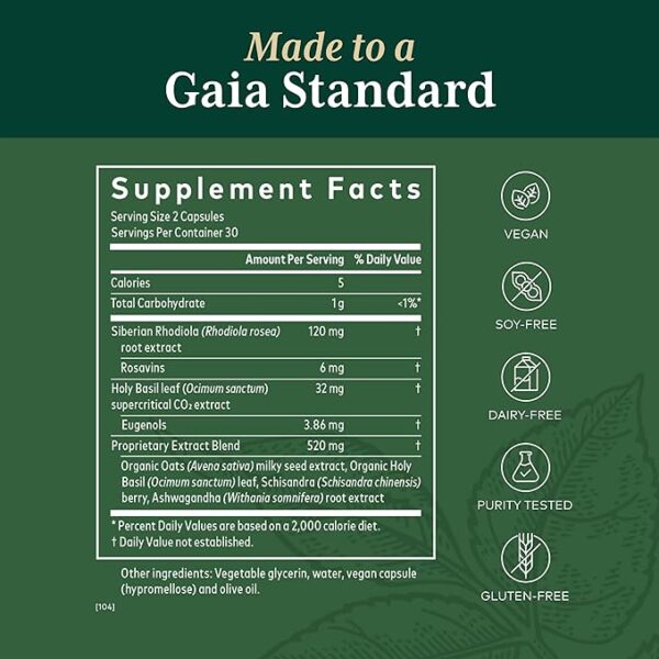 Gaia Herbs Daytime HPA - Cortisol Supplement - Image 2